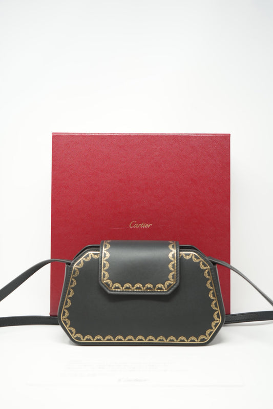 Cartier Guirlande de Cartier Nano Black Leather Crossbody