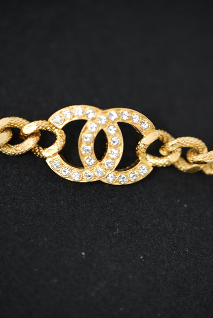 Pre-Owned Chanel CC Rhinestone Bracelet 2022