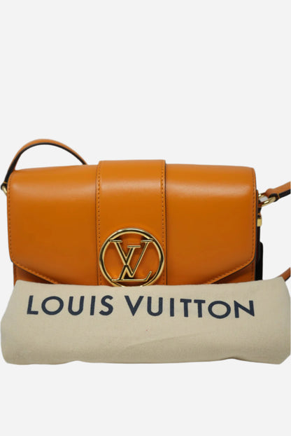 LOUIS VUITTON Smooth Calfskin Pont 9 Handbag