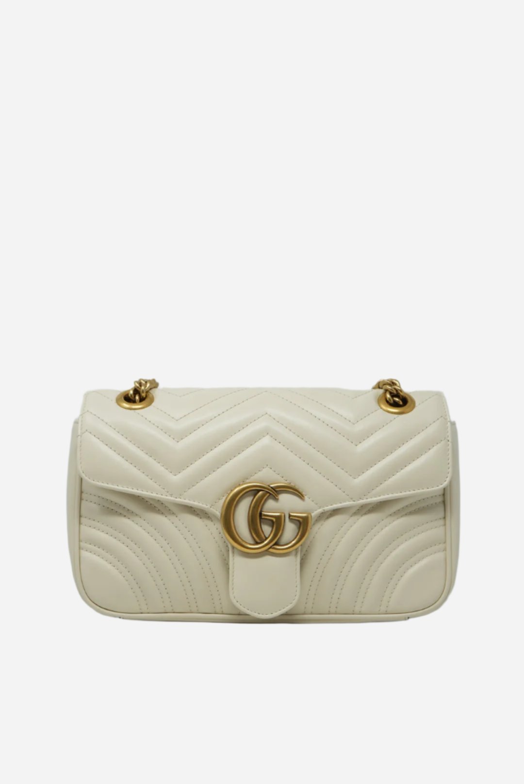 Gucci GG white marmont Medium Shoulder Bag