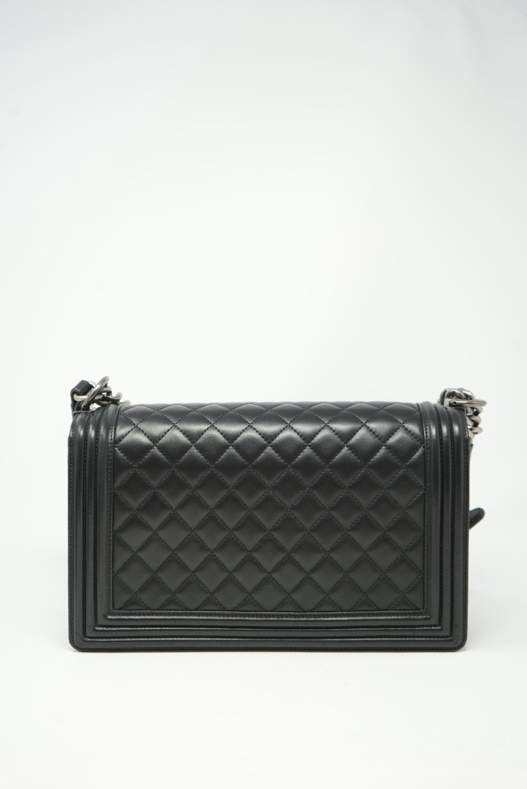 Pre-Owned Chanel LARGE BOY HANDBAG Black 2014