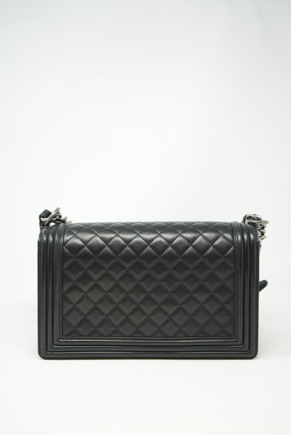 Pre-Owned Chanel LARGE BOY HANDBAG Black 2014