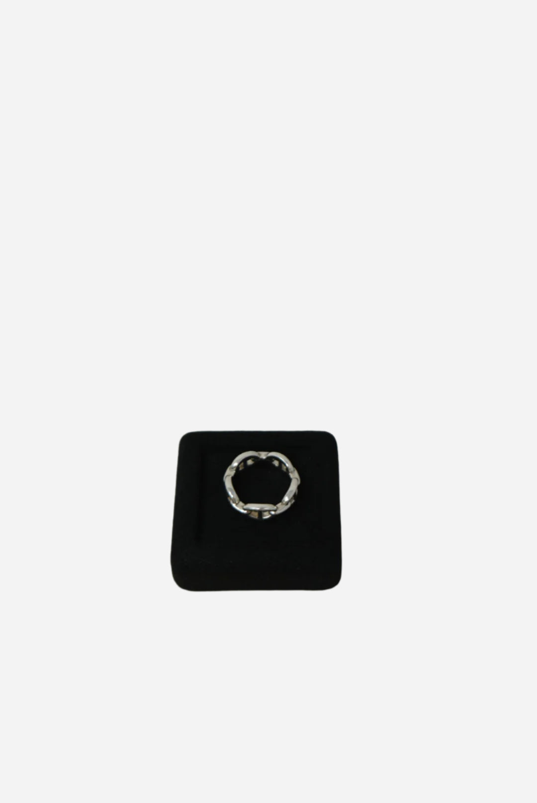 Hermes Chaine Ring Silver #56
