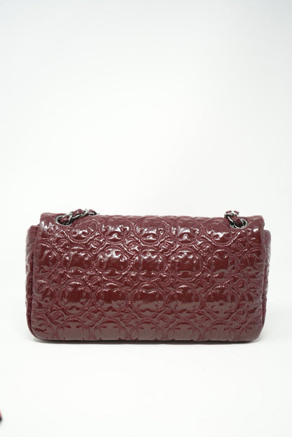 Pre-Owned Chanel Patent Flap Bag Red 2008-2009