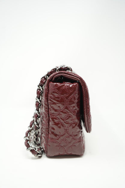 Pre-Owned Chanel Patent Flap Bag Red 2008-2009
