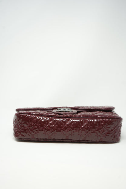 Pre-Owned Chanel Patent Flap Bag Red 2008-2009