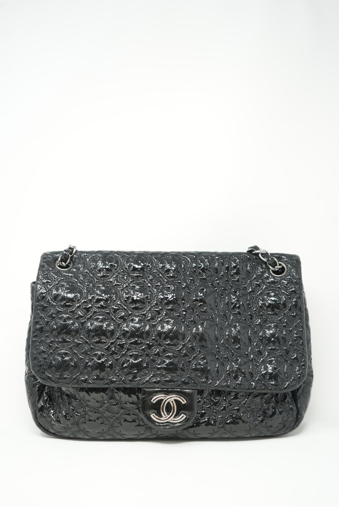 Pre-Owned Chanel Patent Vinyl XL Flap Bag 2008-2009