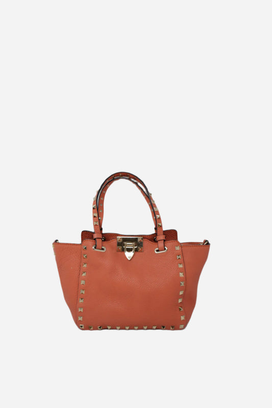 Valentino Calfskin Small Rockstud Tote