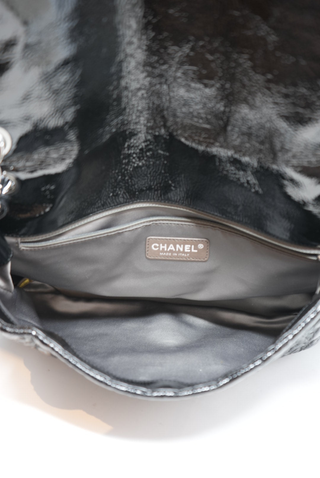 Pre-Owned Chanel Patent Vinyl XL Flap Bag 2008-2009