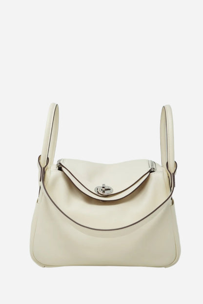 Hermes Lindy 26 Shoulder Bag Swift White