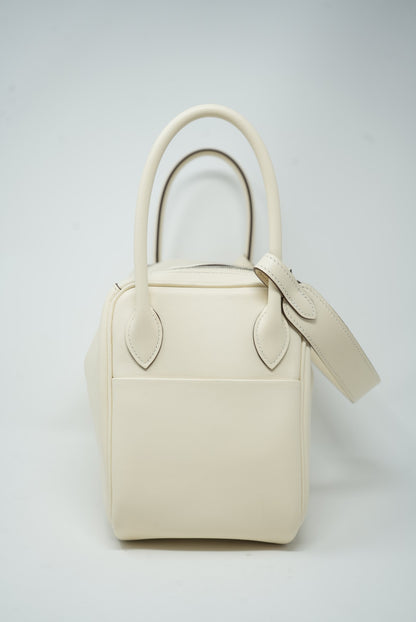 Hermes Lindy 26 Shoulder Bag Swift White