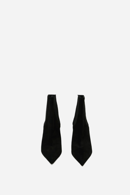 Louis Vuitton Velvet/Patent Crystal Ankle Boots
