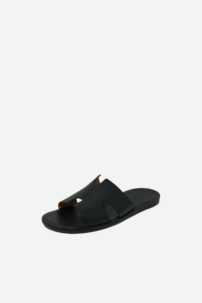 Hermes Black Izmir Sandals
