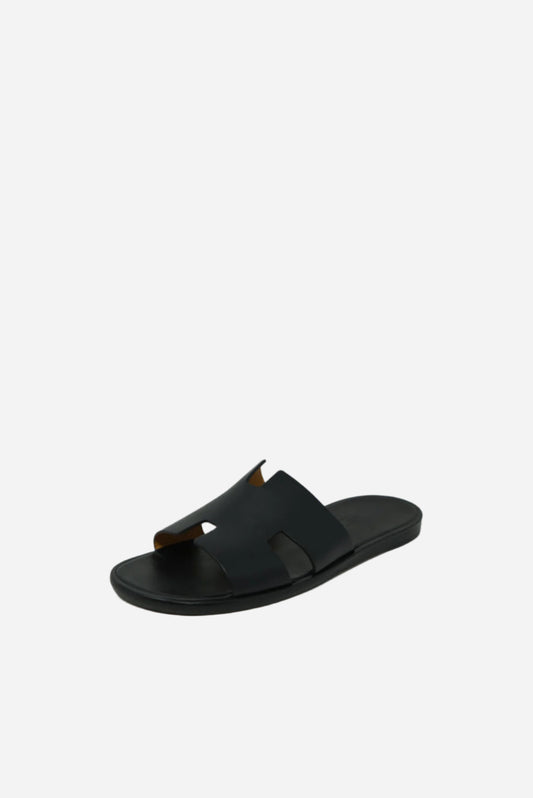 Hermes Black Izmir Sandals