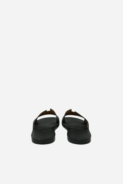 Hermes Black Izmir Sandals