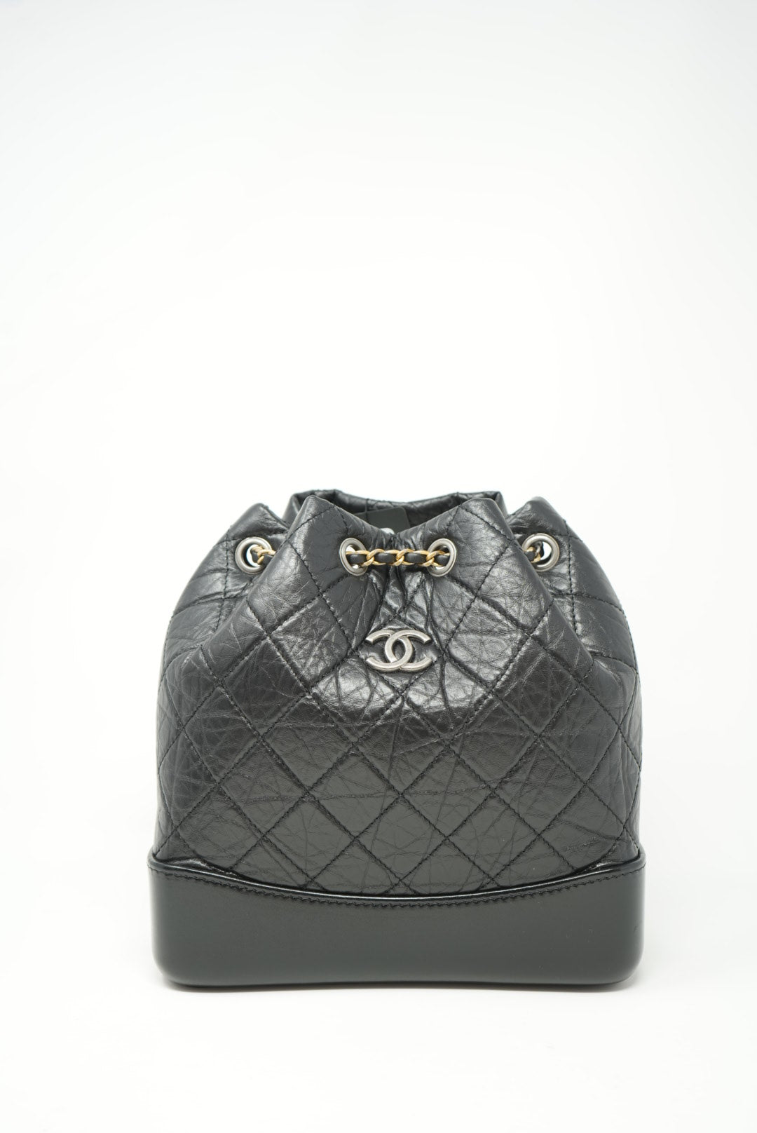 Pre-Owned CHANEL Gabrielle Backpack Black 2021