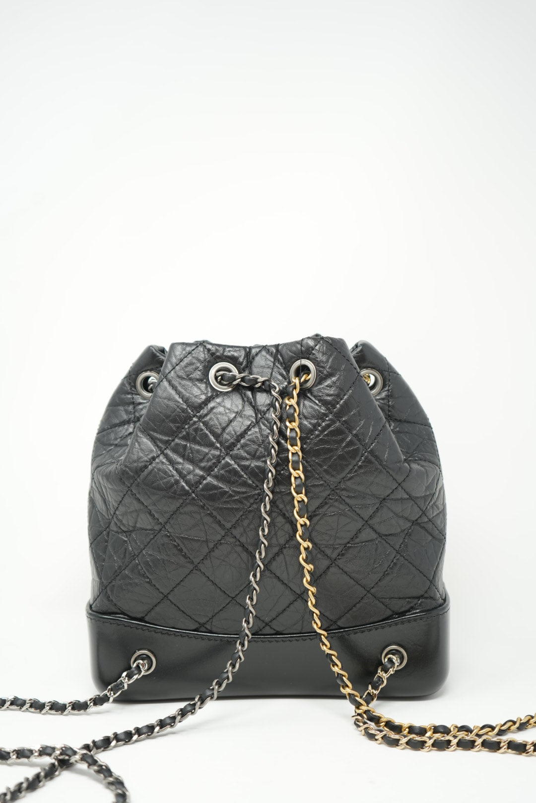 Pre-Owned CHANEL Gabrielle Backpack Black 2021