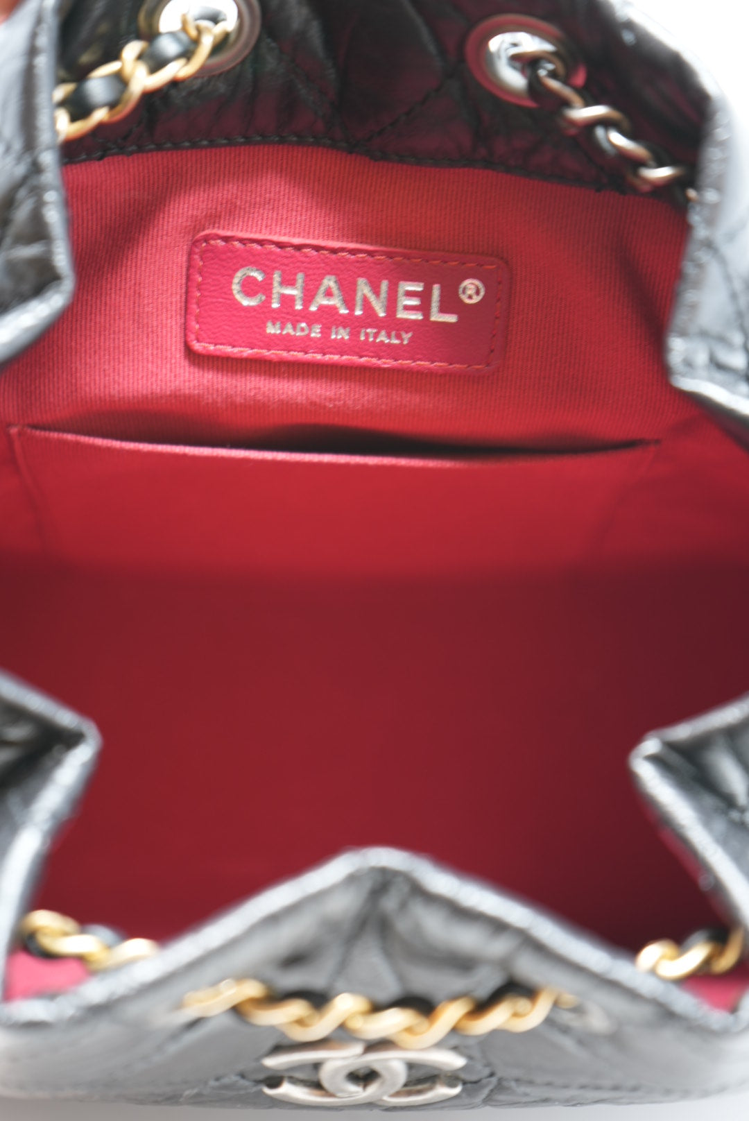 Pre-Owned CHANEL Gabrielle Backpack Black 2021