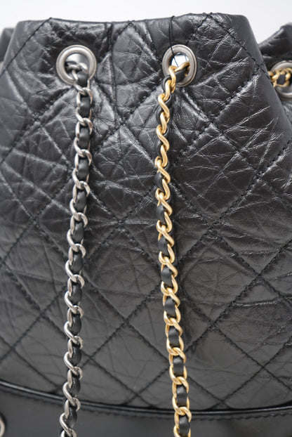 Pre-Owned CHANEL Gabrielle Backpack Black 2021