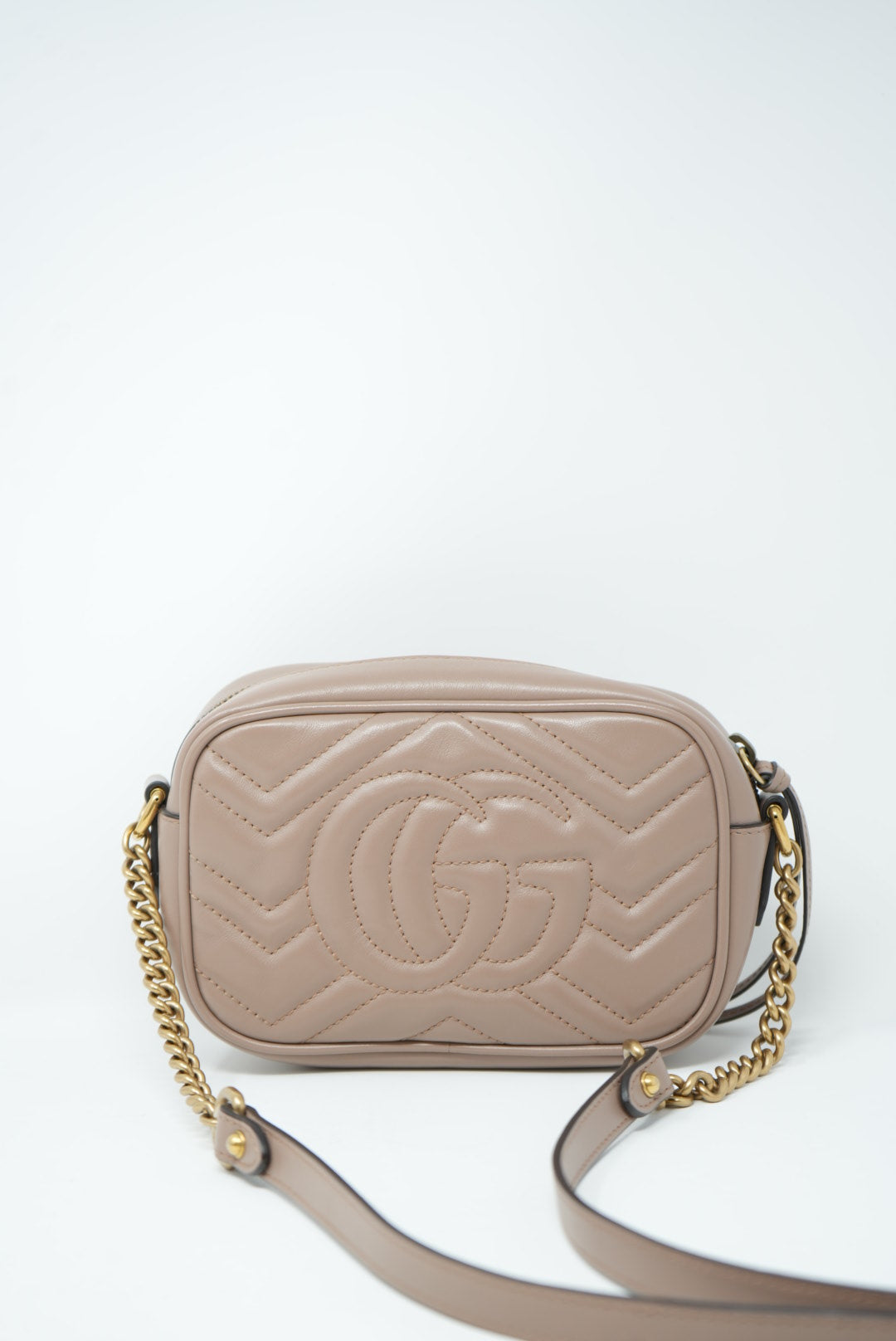 Gucci GG Marmont Mini Camera Shoulder Bag Beige