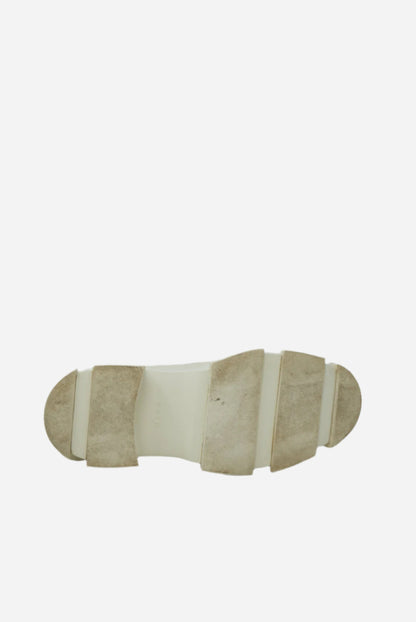 Both White Leather Boots