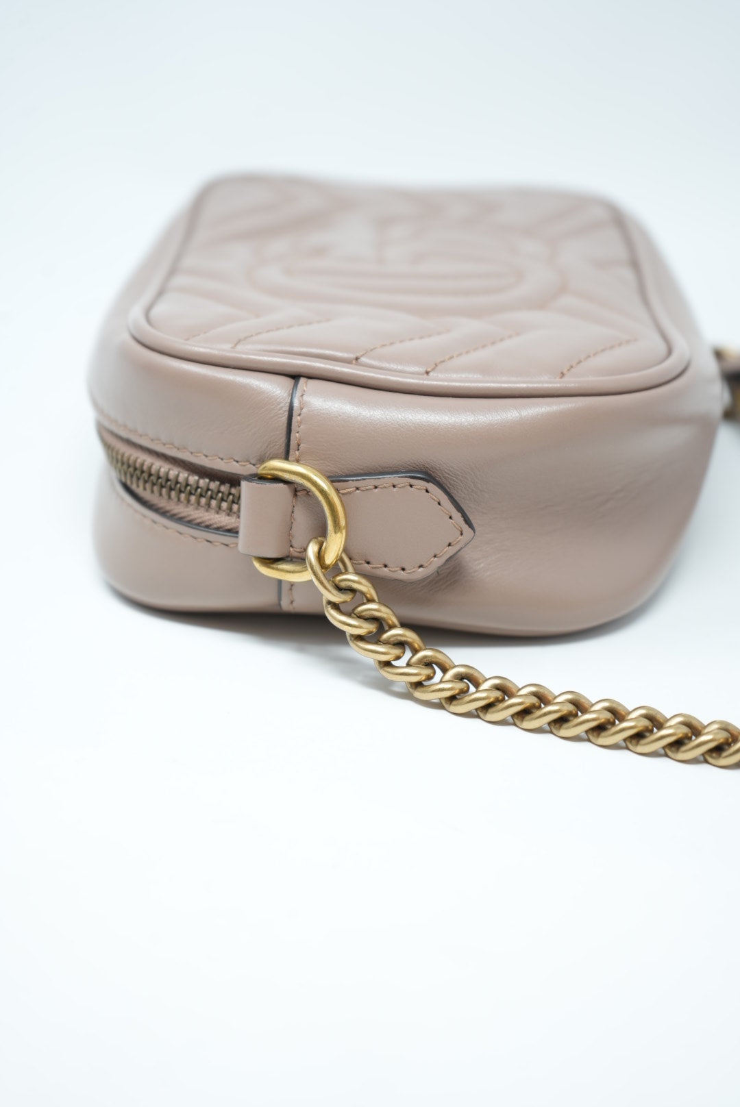 Gucci GG Marmont Mini Camera Shoulder Bag Beige
