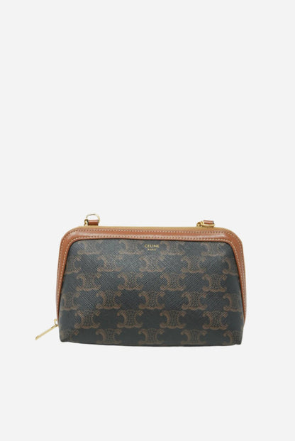 Celine Clutch with Chain in Triomphe