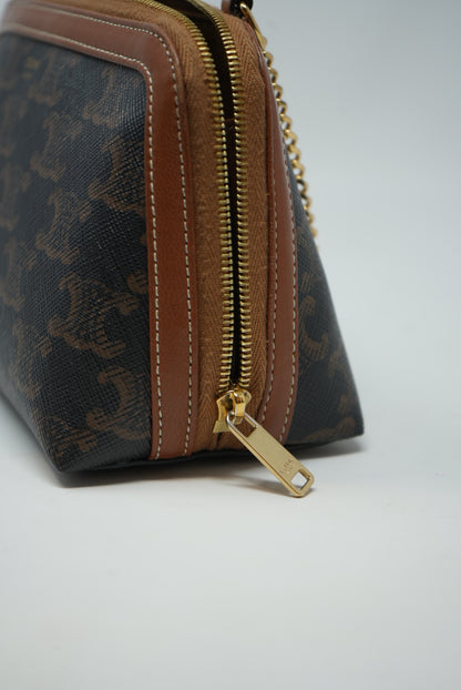 Celine Clutch with Chain in Triomphe