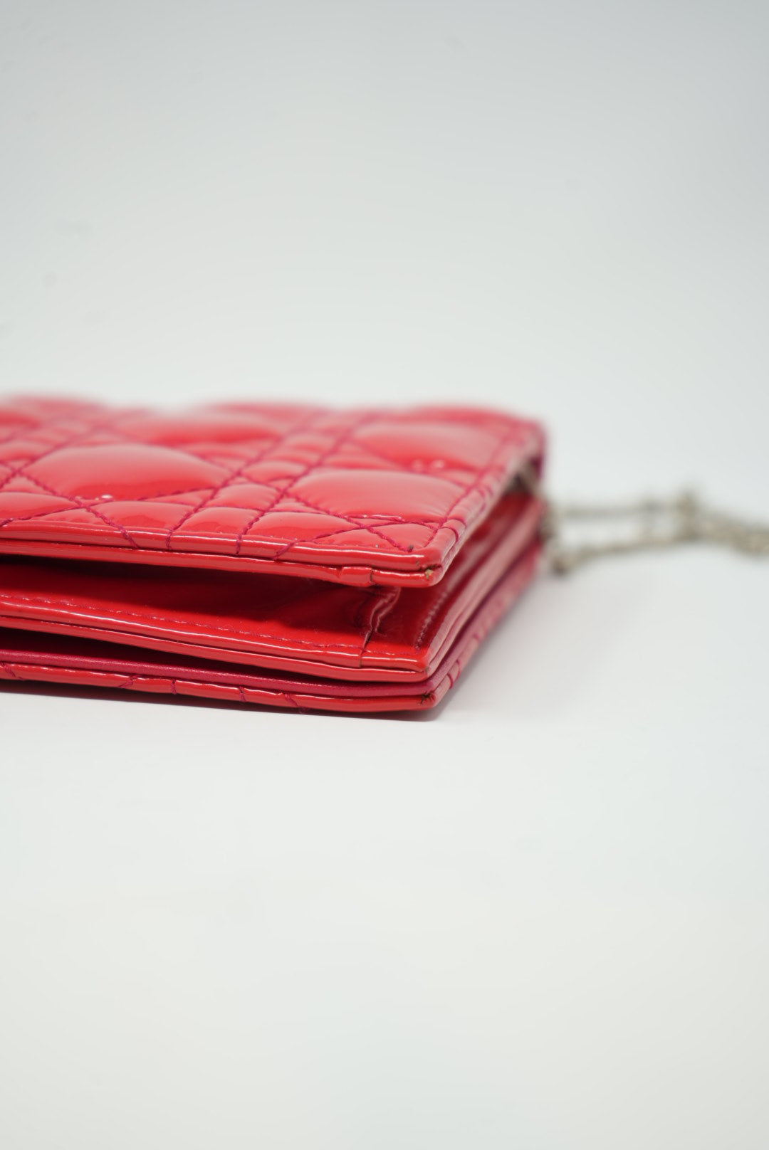 Lady Dior Pouch With Chain Patent 2013