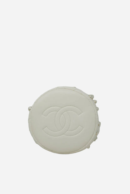 Pre-owned Chanel Lambskin Pearl Drawstring Bag 2021