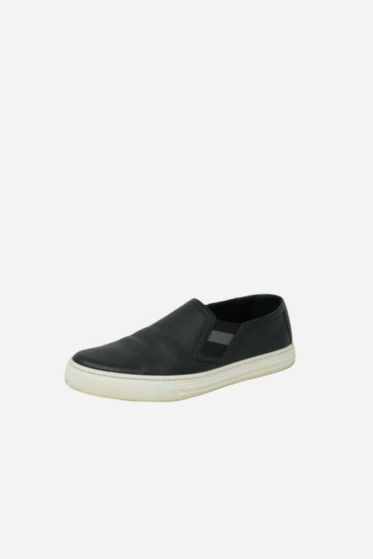 Gucci Black Leather Slip on
