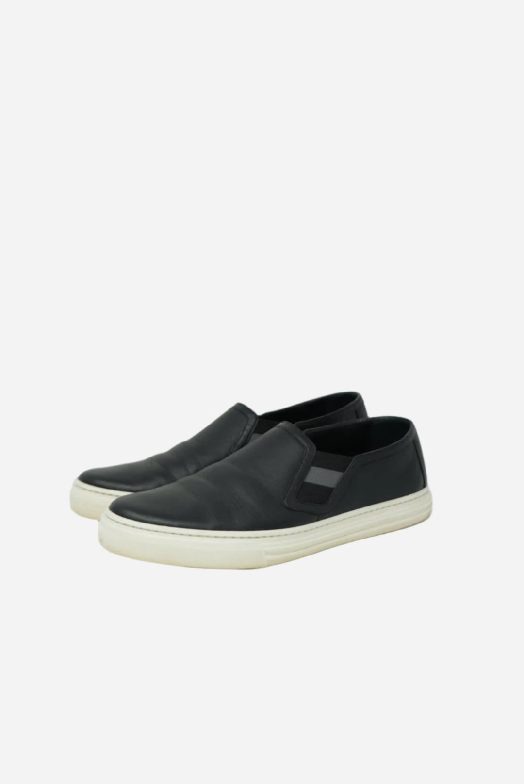 Gucci Black Leather Slip on