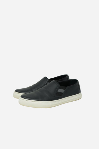 Gucci Black Leather Slip on