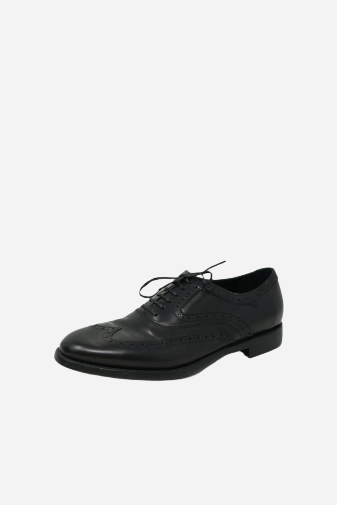 Salvatore Ferragamo Black Leather Oxfords