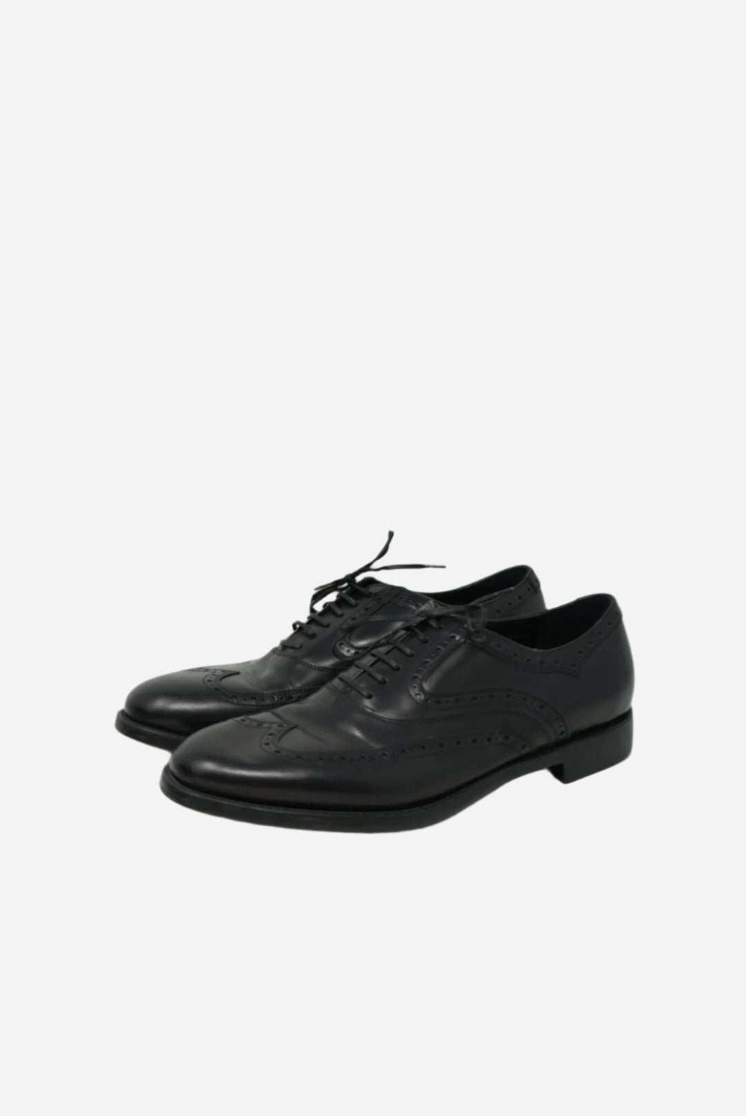 Salvatore Ferragamo Black Leather Oxfords