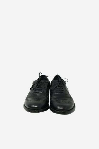Salvatore Ferragamo Black Leather Oxfords