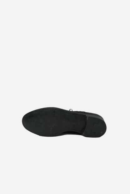 Salvatore Ferragamo Black Leather Oxfords