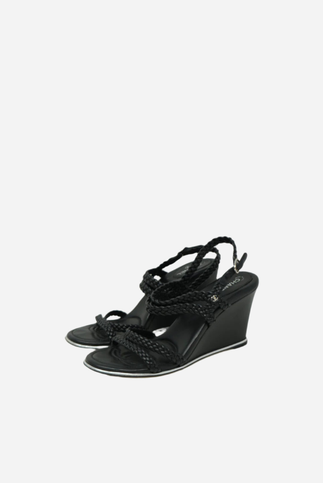 Pre owned Chanel Black Paltform Sandals
