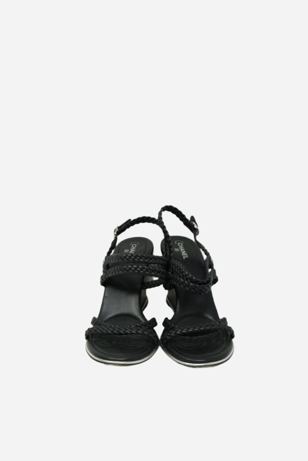 Pre owned Chanel Black Paltform Sandals