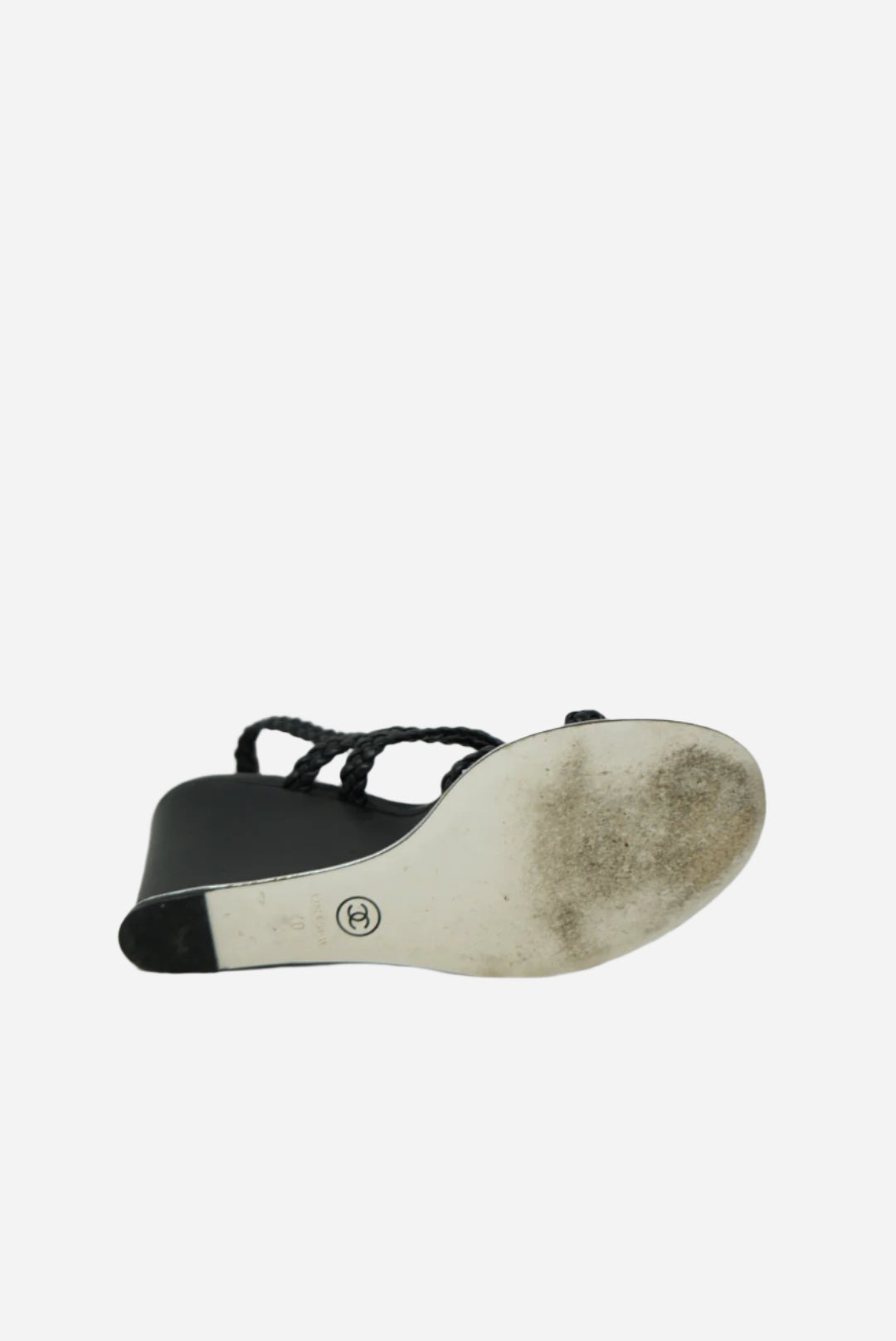 Pre owned Chanel Black Paltform Sandals