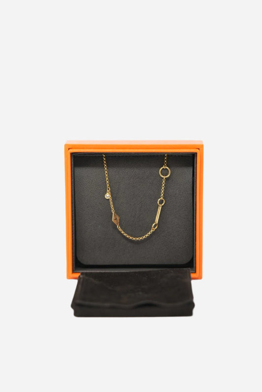 HERMES 18K Gambade Bracelet XS