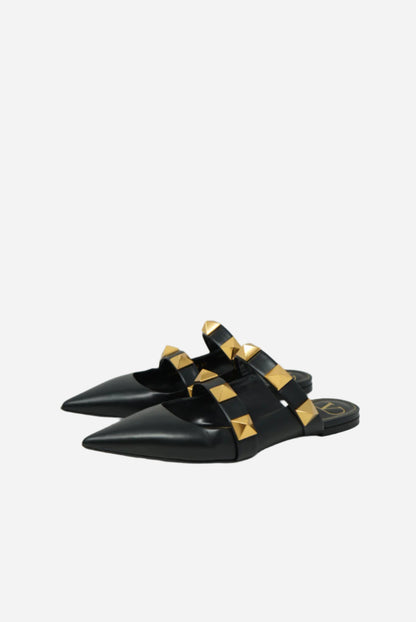 VALENTINO Roman Stud Flat Mules