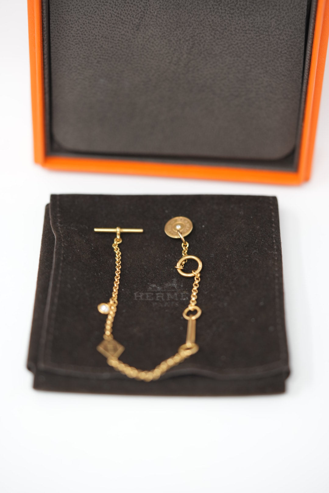 HERMES 18K Gambade Bracelet XS