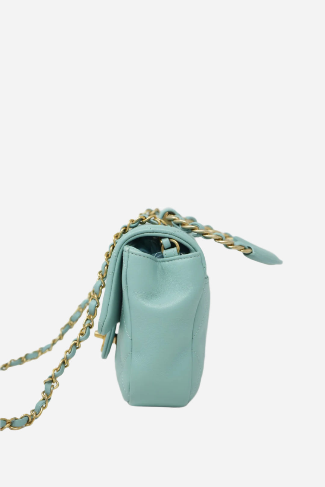 Pre-Owned CHANEL Lambskin Mini Flap Handle Bag 2019