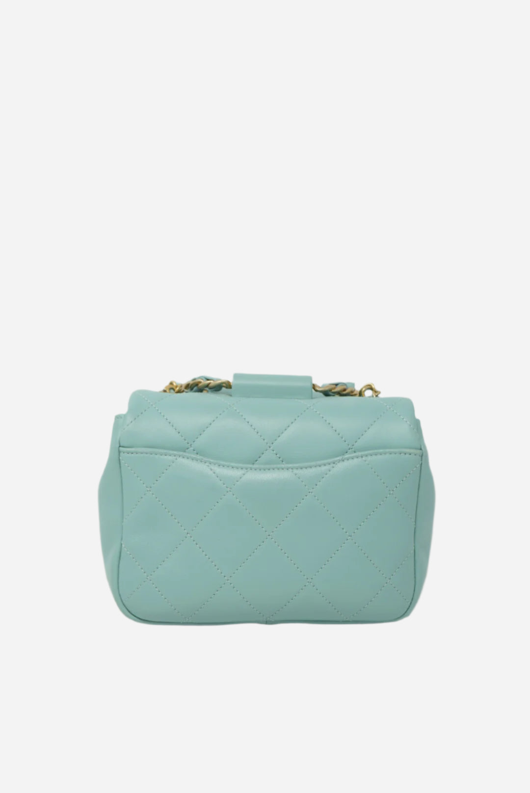 Pre-Owned CHANEL Lambskin Mini Flap Handle Bag 2019