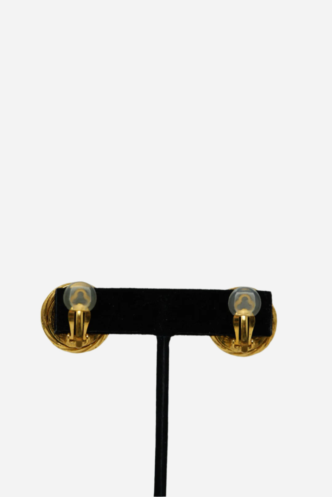 Pre-Owned Chanel CC round earrings clip-on 1993