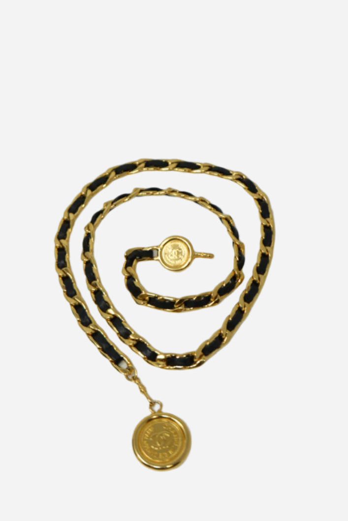 Pre-Owned Chanel 1995 Medallion Chain Belt
