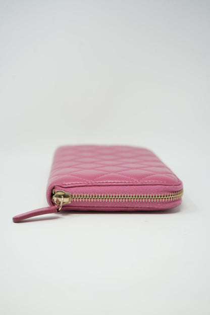 Pre-owned Chanel Long Wallet Pink 2013-2014