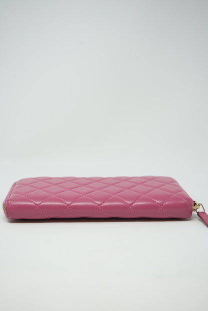 Pre-owned Chanel Long Wallet Pink 2013-2014