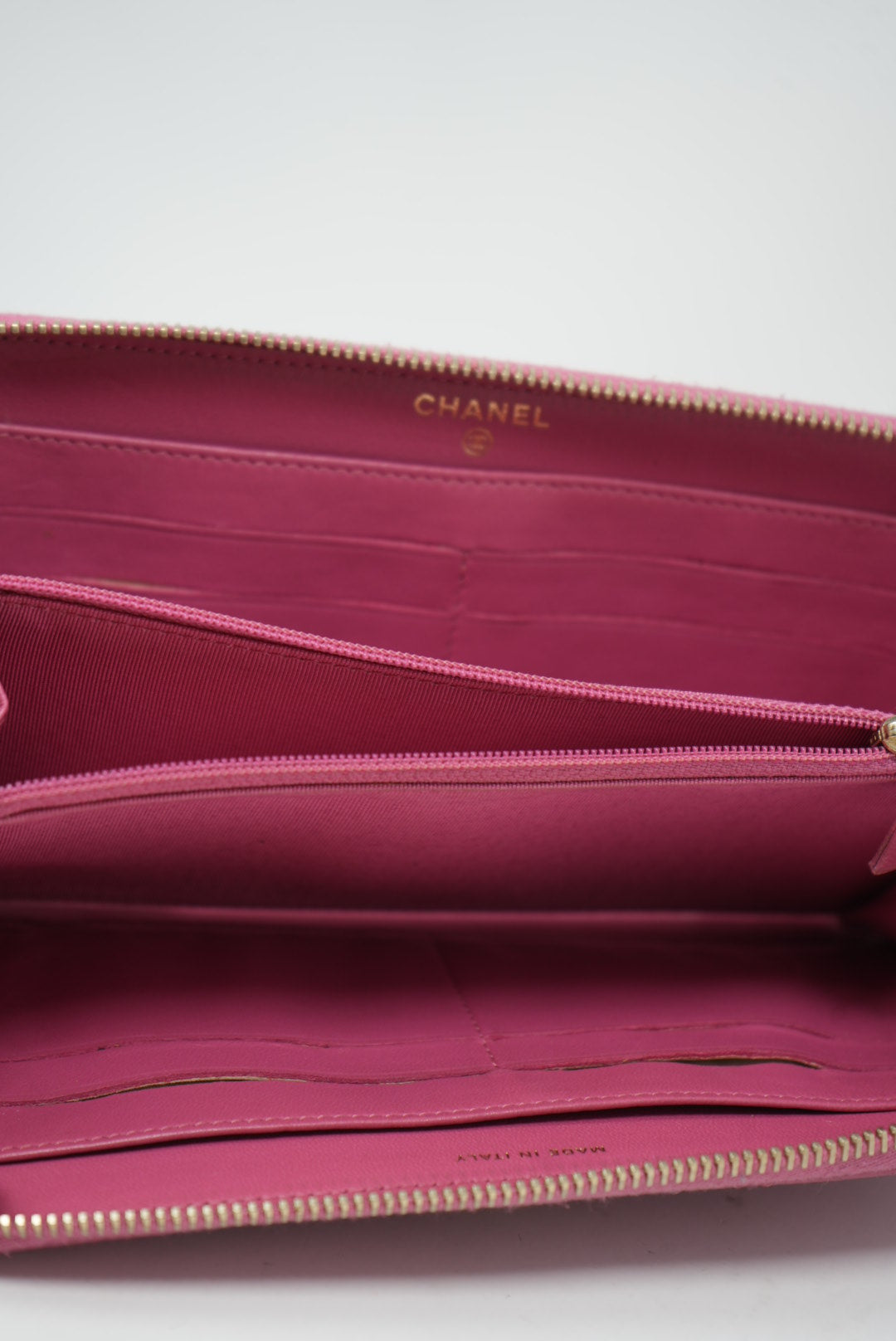 Pre-owned Chanel Long Wallet Pink 2013-2014
